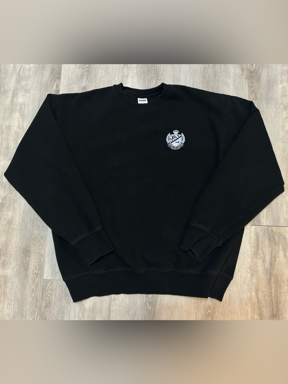 PINK Victoria's Secret Black Crewneck Sweatshirt, Size Small